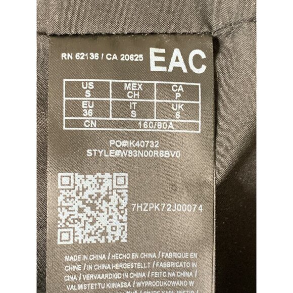 Guess Plush Teddy Cozy  Womens S Black & Beige Faux Fur Jacket Zip Crop RV10318 - Picture 3 of 12